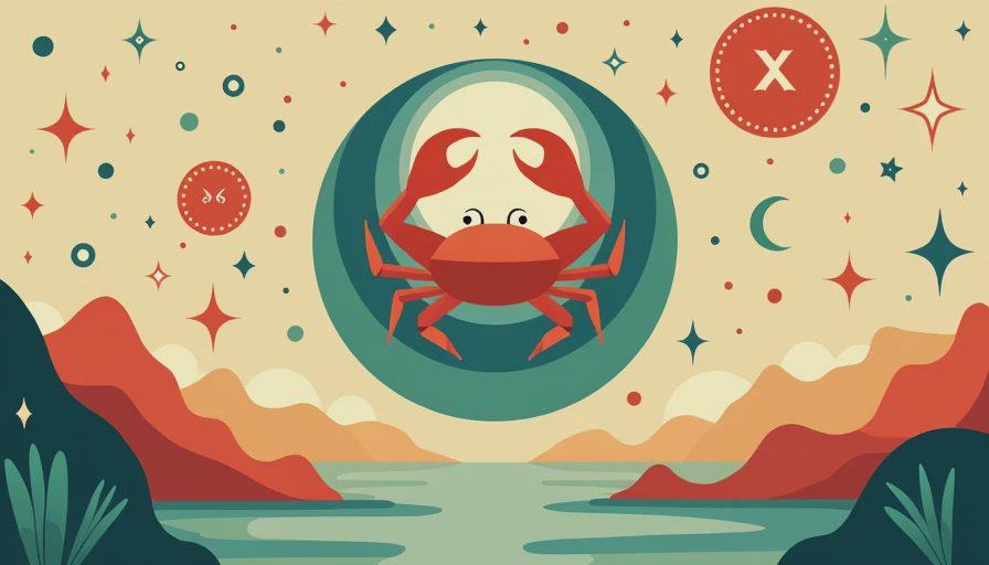 Illustration for cancer zodiac sign